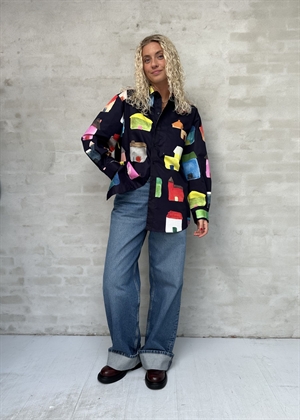 Pocket oversized midweight cotton skjorte Refugios Stine Goya 
